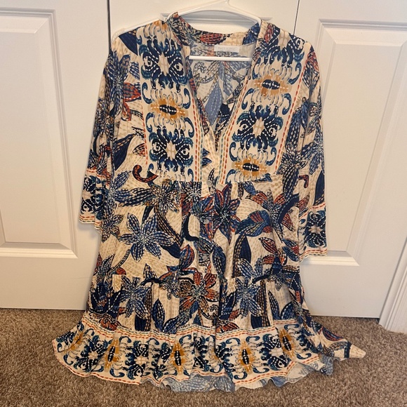 Patchington, 3/4 Sleeve Loose Fitting Button Down Dress, OS - Picture 7 of 9